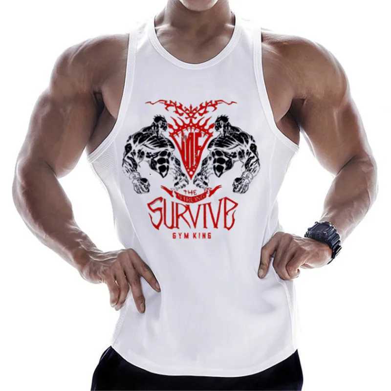 Fitness clothing mens muscle shirt cotton mens vest fitness mens sportswear vest sleeveless vest X250324
