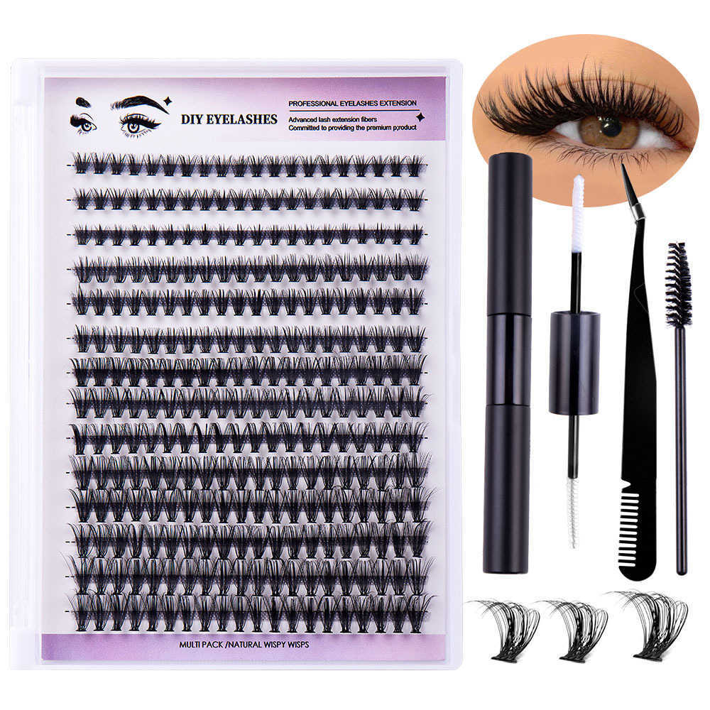 Fake eyelash simulation thick DIY eyelash segmented single cluster grafting fake eyelashes W250324