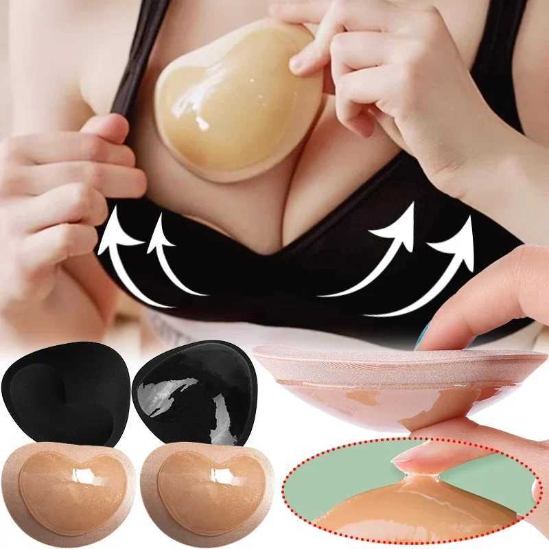 Upward push bra coasters womens soft breast pads underwear adhesive lining silicone breast enhancer underwear invisible soft cushion coverXJ250324