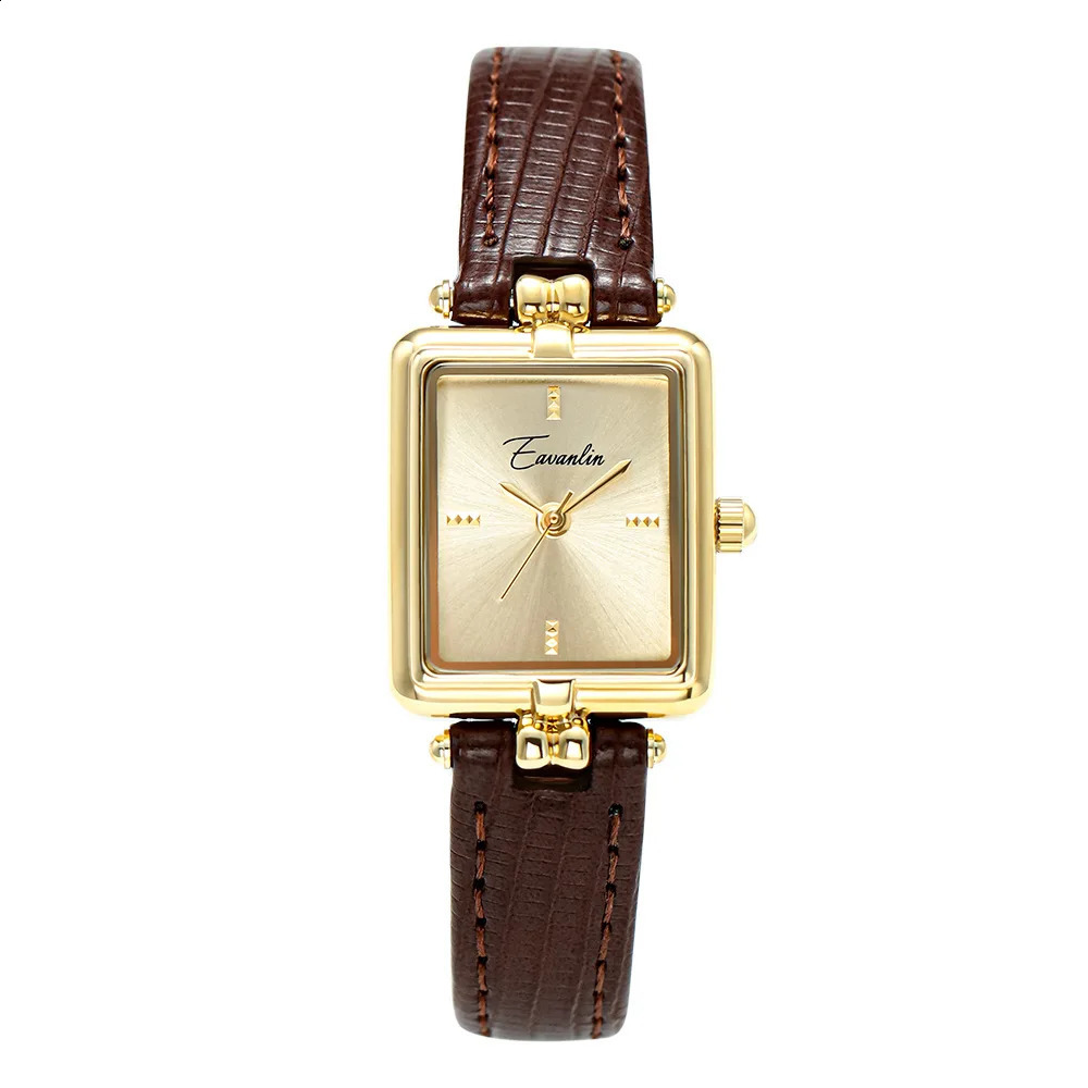 Ladies Watch Elegant Square Watch Belt Quartz Clock Womens Retro Watch V159 250319