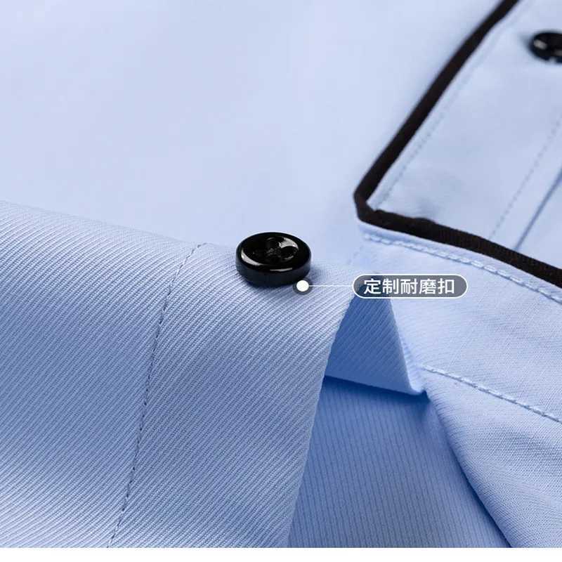 4XL 5XL 6XL 7XL 8XL mens plus size business casual summer short sleeved white blue mens professional social dress X250324