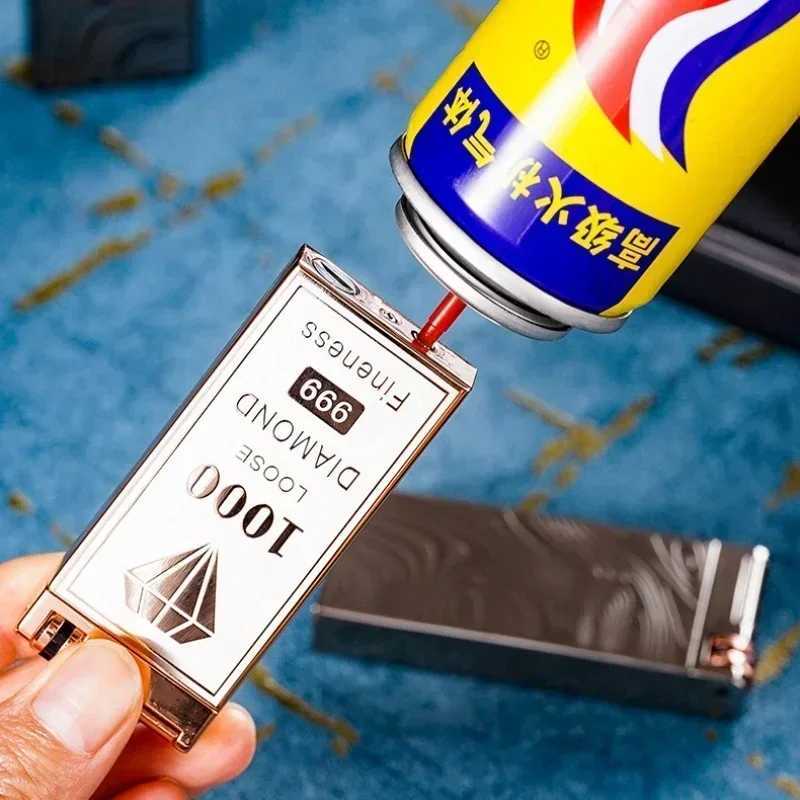 Creative Roller Silent Ignition Windproof Red Flame Butane Gas Lighter Zinc Alloy Replaceable Battery Electric Lighters SmokingC250319