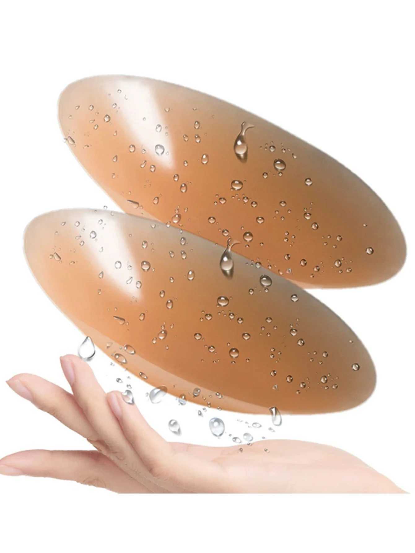 1 pair of reusable silicone soft pad covers self-adhesive breast latex pad stickers accessories for womens elevatorsXJ250324