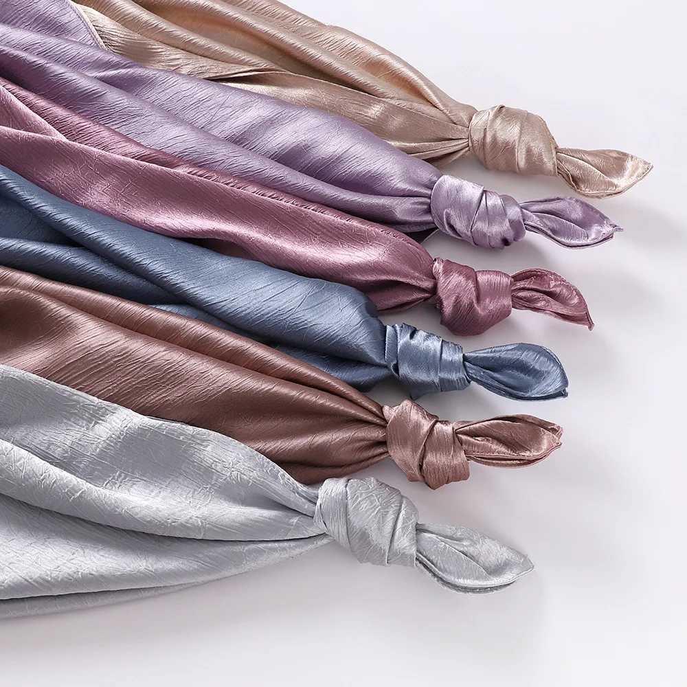 Chiffon scarves and silk scarves are used for luxurious bandana band scarves and fashionable Muslim scarves X250324