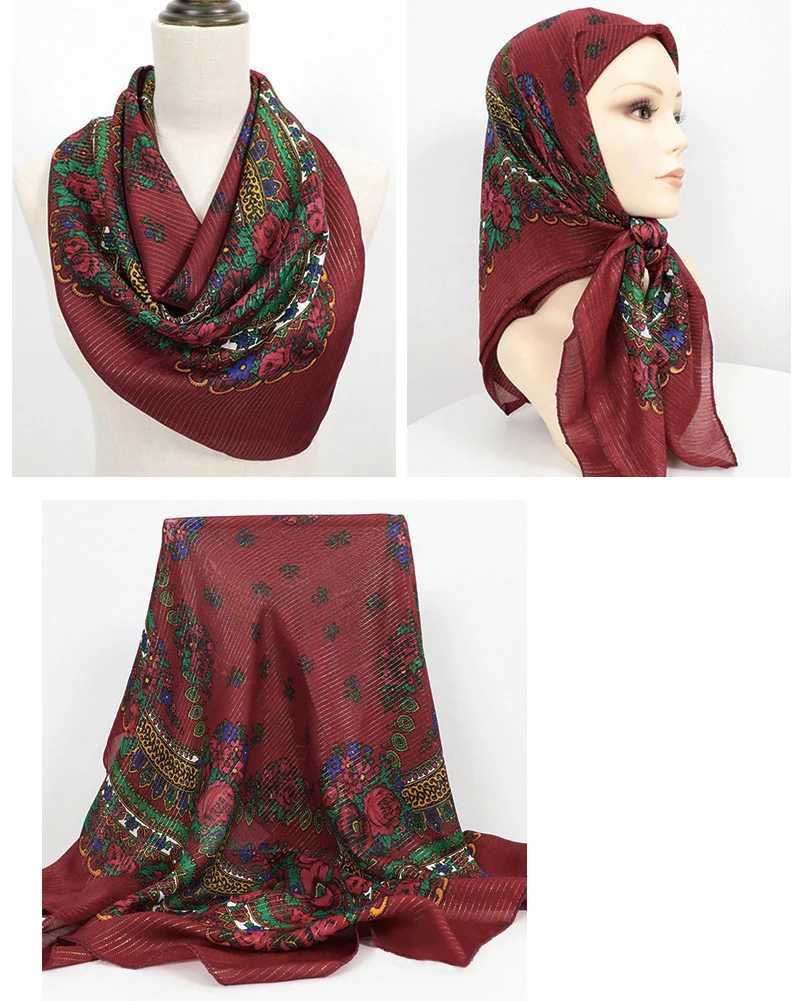 70X70CM high-quality square fashionable scarf with floral cotton Banda womens scarf and headscarf accessories X250324