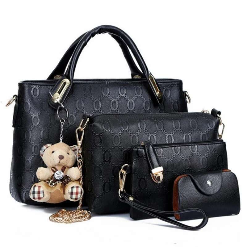2025 new multifunctional 4-piece set women's leather designer fashion handbag crossbody bag shoulder bag wallet bag storage bag3