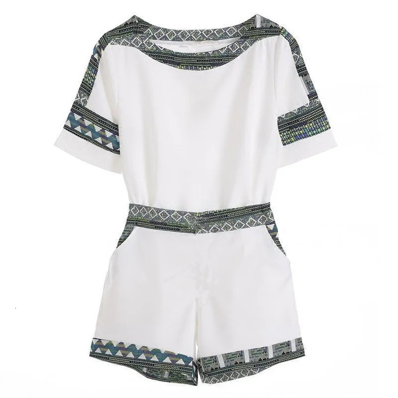 Womens casual cotton set 2024 summer fashion high waist short sleeved crop top wide leg shorts 2piece for women 250322