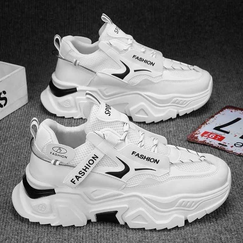 High quality mens platform sports shoes Fi breathable sports version running shoes dad shoes comfortable walking shoesXJ250324