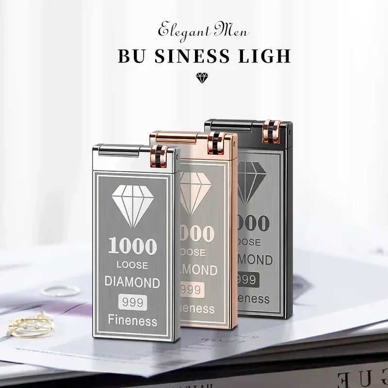 Creative Roller Silent Ignition Windproof Red Flame Butane Gas Lighter Zinc Alloy Replaceable Battery Electric Lighters SmokingC250319