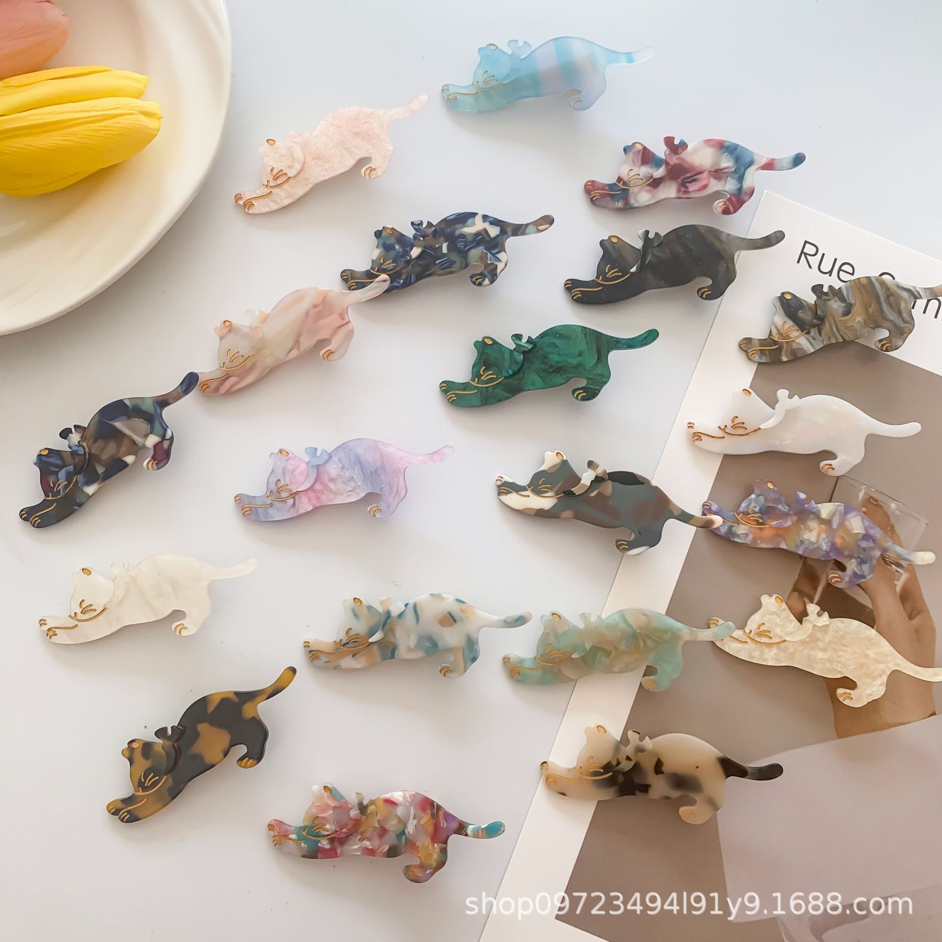 New Korean cartoon simple headdress hair card cat a word bangs duckbill clip broken hair cute bangs side clip