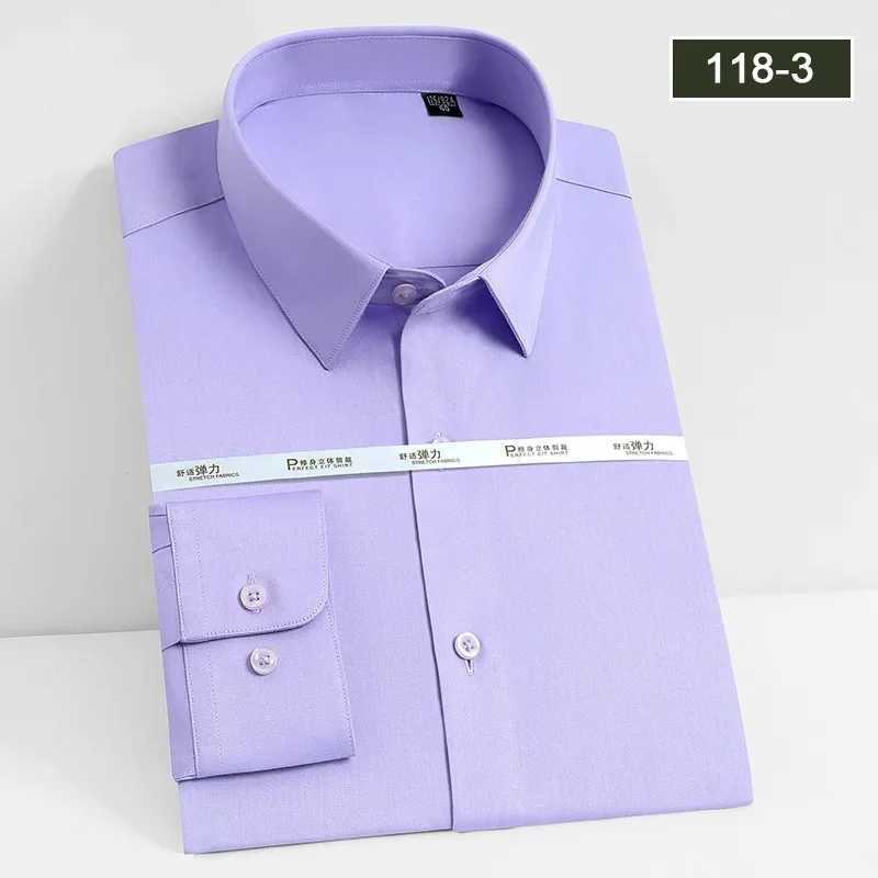 Mens white long sleeved wedding dress business ironless formal clothing professional workwear casual wrinkle resistant shirt X250324