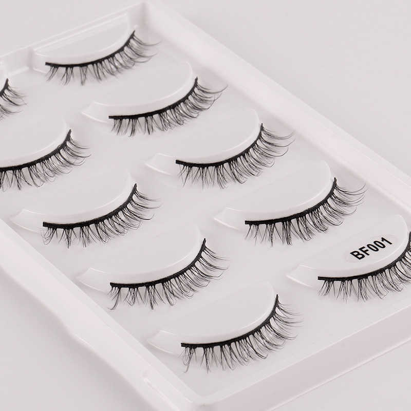 Eyelashes fake eyelashes natural synthetic fiber five pairs thick eyelashes fake eyelashes W250324