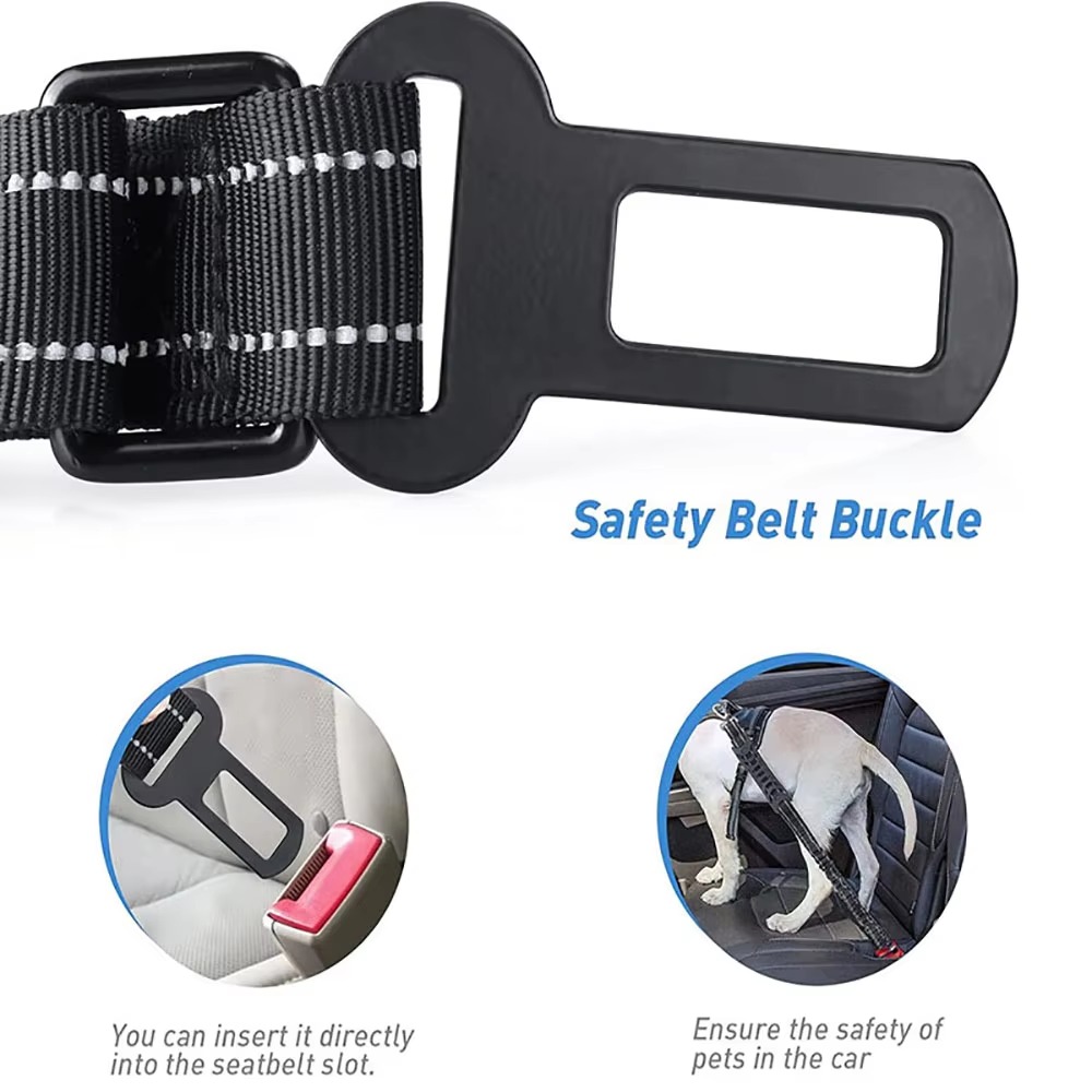 New Heavy Duty Tactical Bungee Dog Leash Reflective Pet Leashes with Car Seat Belt Dog Accessories for Small Lagre Dogs
