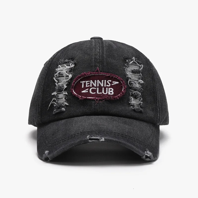 Hole Washed Soft Top Letters Fashion All-Match Men Baseball Cap Outdoor Windproof Breathable Womens Peaked visors 250320