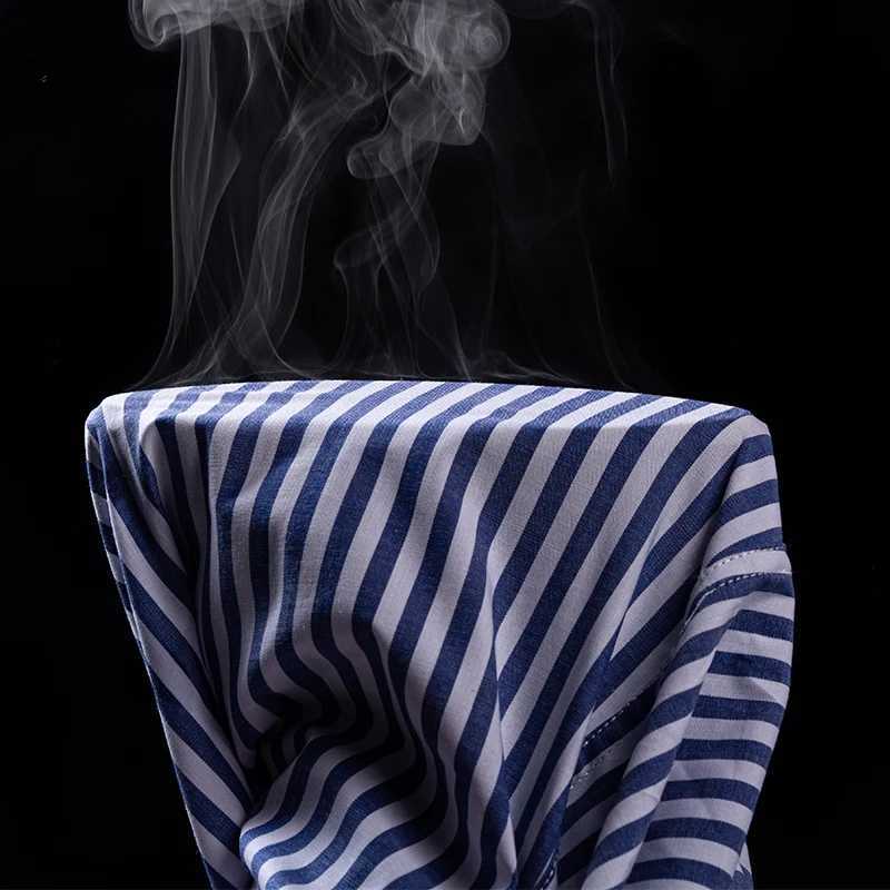 New high-quality concealed button mens shirt long sleeved mens slim fit dress Camiza social business shirt striped shirt 4XL X250324