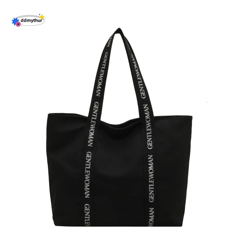 2024 Fashion and Leisure Women's Tote New High Quality Zipper Large Capacity Shoulder Hot Selling Canvas Shopping Bag H6.29#26 ddmythur