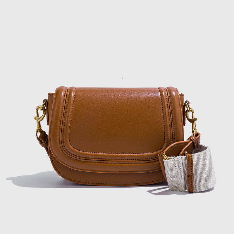 Family New Women S Wide Strap Single Shoulder Oblique Cross Underarm Saddle Bag