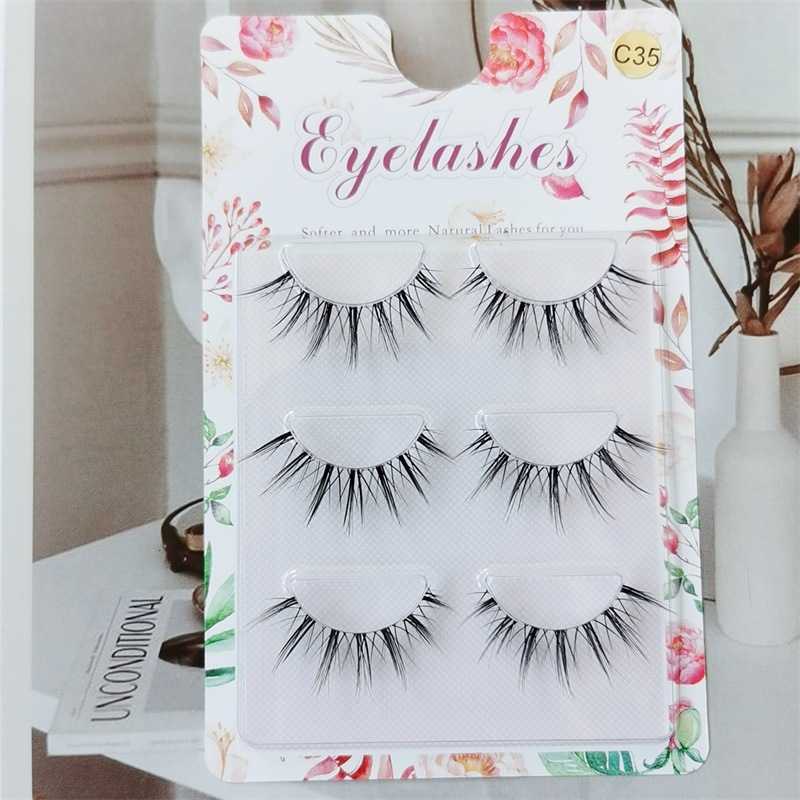 Exaggerated Manga Eye Fairy Hairy Internet Red False Eyelash Transparent Terrier Thick Eye Tail Elongation Fairy C35 W250324