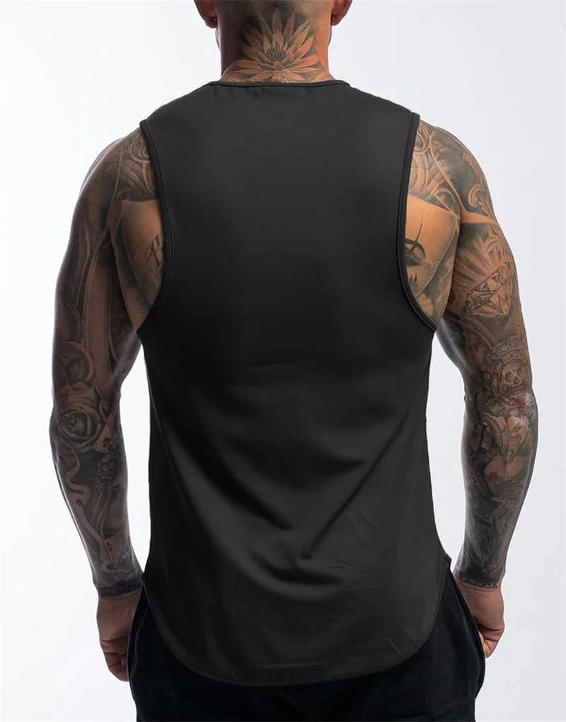 New mens bodybuilding tight fitting sports vest summer runner exercise sleeveless shirt mens fitness vest mens fitness vest mens running vest X250324