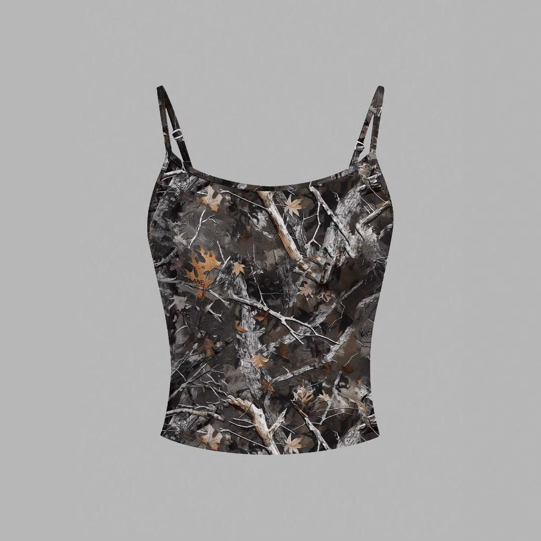 2025 New Hot Girl Women's Summer New Strapless Printed Top Designer Tank Top Strap Printed Outdoor Slimming Open Umbilical Sleeveless Temperament