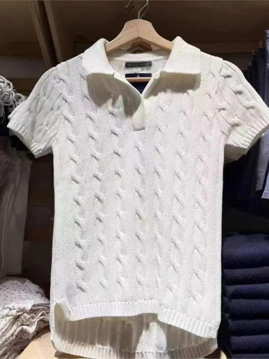 Sweet Solid Knitted T-shirt Shorts Set Women Short Sleeve TeeStraight Sweatshorts Casual Preppy Style Home Pajama 2 Piece Sets 250322