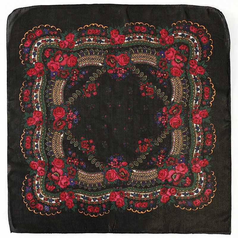 70X70CM high-quality square fashionable scarf with floral cotton Banda womens scarf and headscarf accessories X250324