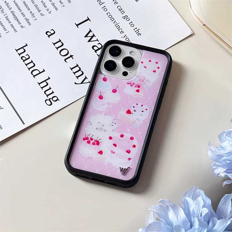 Wildflower Angel Baby Fruit Cake Phone Case For iPhone 16 15 14 13 12 Pro Max Plus WF Moon Star Rabbit Shockproof Cover Z250324