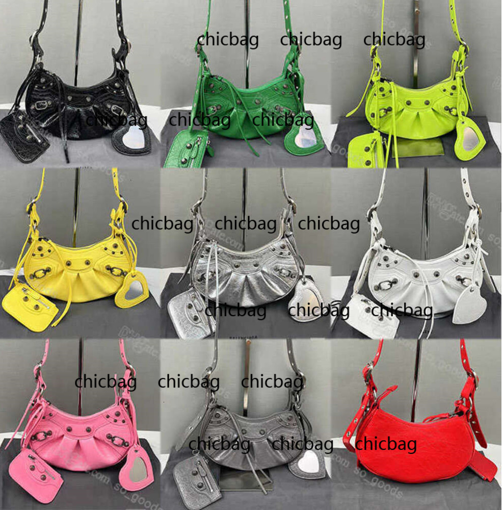 designer bag Evening Bag Designer Genuine Leather Le Cagole Motorcycle Women Luxury Fashion Shoulder Crossbody Pink Mini Small Crocodile Black Silver Red fj