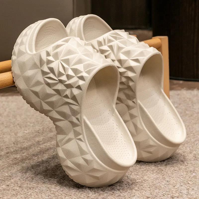 Thick soled sandals Designer slipper free Shipping high-heeled slippers height increasing straight drag women wearing short sandals outside 2025