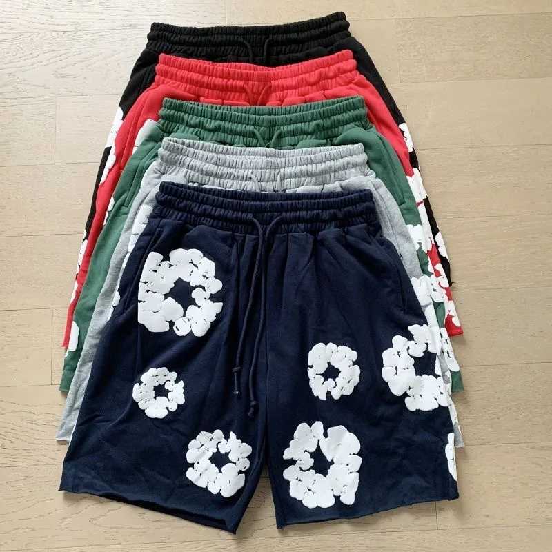 New Fashion Mens Womens Same Kapok Foam Printing Short-sLeeved T-shirt with ShortsT250324