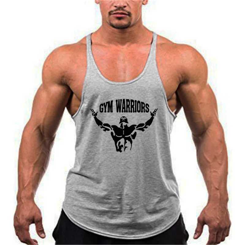 Muscleguys brand gym clothing fitness Stringer Tank top mens Y back bodybuilding shirt summer cotton loose vest muscle single piece X250324