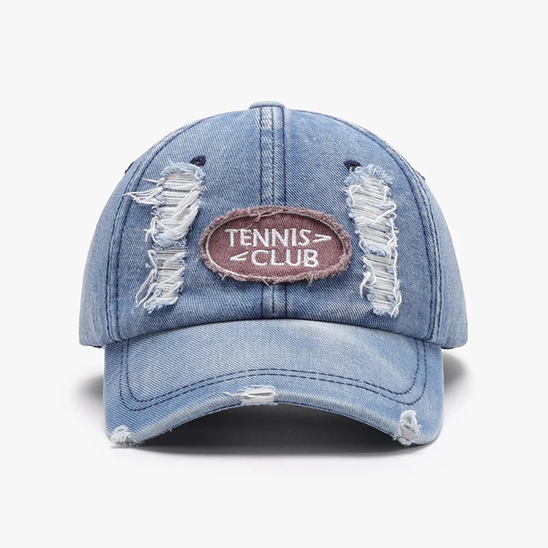 Hole Washed Soft Top Letters Fashion All-Match Men Baseball Cap Outdoor Windproof Breathable Womens Peaked visors 250320