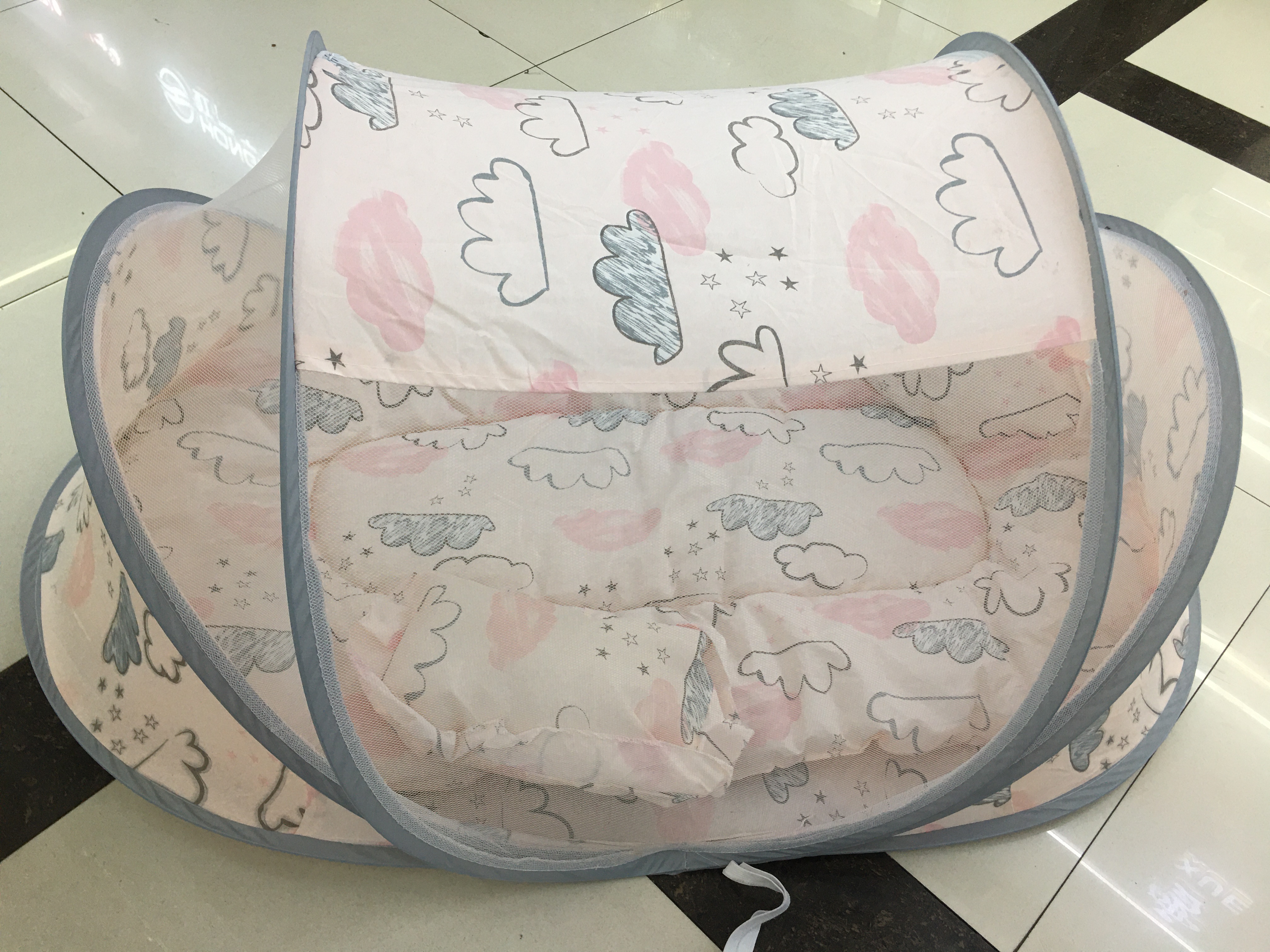 Jiaobao Cloud Three Piece Baby Mosquito Net Set