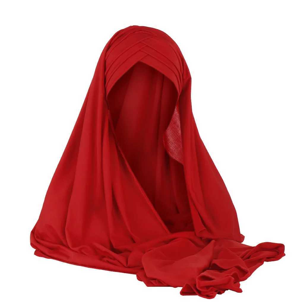 Warm Indian Hat Muslim Ruffle Chemical Turbine Packaging Hat Scarf Shawl Elegant Shawl 2024 Winter New X250324