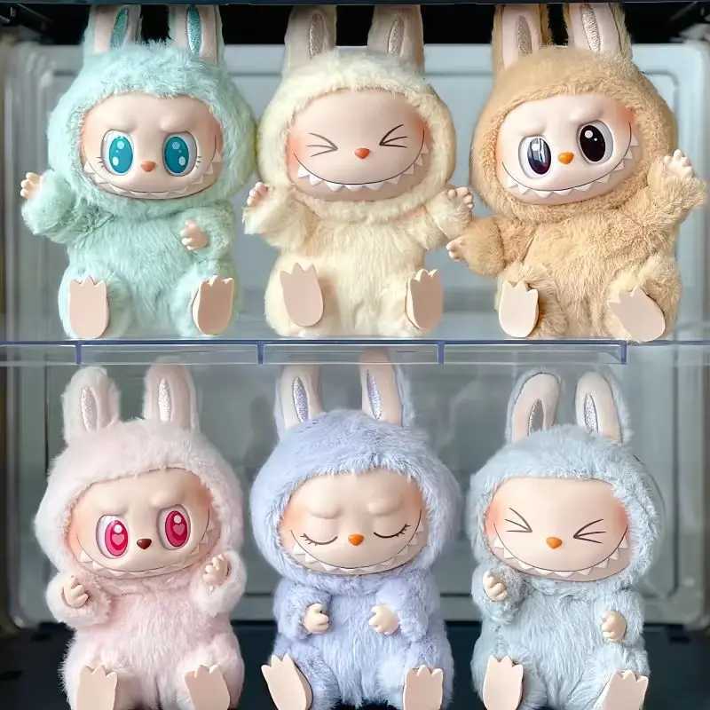 New Arrival Hot selling anime character Labubu has a seat series vinyl doll pendant model toy Kawaii monster keychain toy festival gift T250324