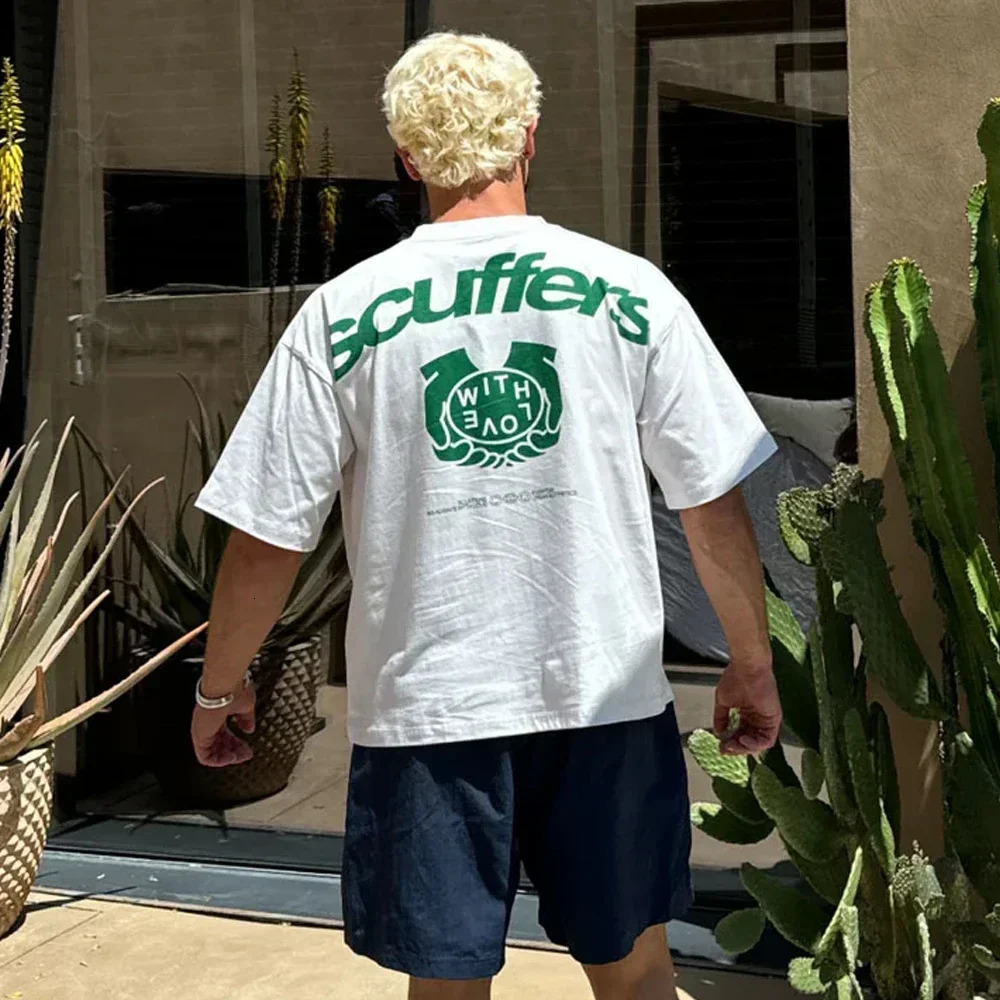 2025 South American Trend Printing Barber Mens Tshirt Womens Surfing Holiday Street Short Sleeve Top 250324