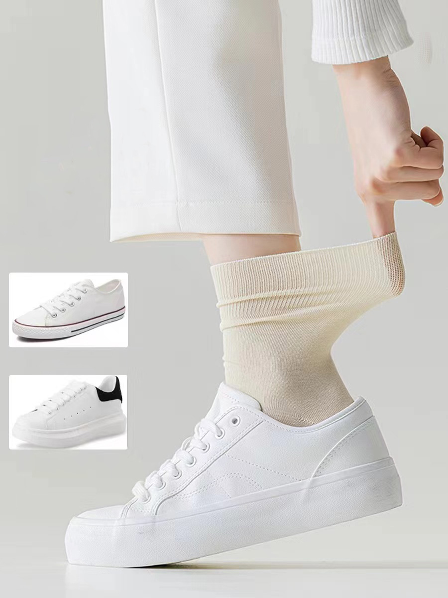 Daily Wear Soft Cotton Crew Socks with Relaxed Fit