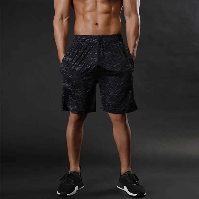 Running shorts mens training marathon shorts dry fitness shorts fitness printed shorts pocket running shorts and jogging shorts W250324