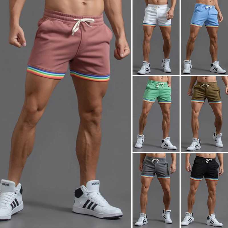 Mens summer cotton Crossfit shorts mens breathable gym running shorts printed casual shorts runners sportswear 4XL W250324