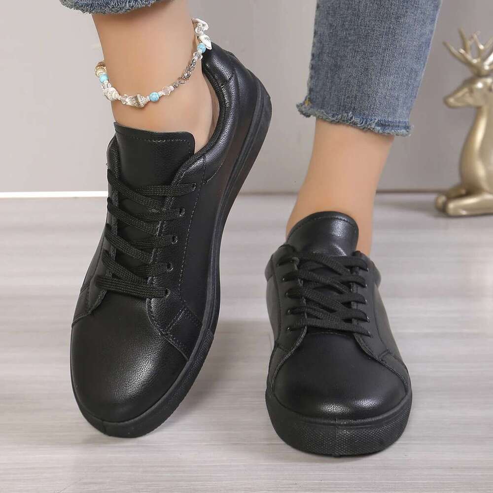 New Sneakers for Women Spring Black Lace Up Female Flats Casual Women's Fashion Ladies Sports Shoes Size 36-41