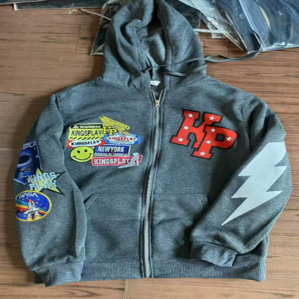 Men's Hoodies American Style Fashion Zip Up Hoodie Sweatshirt Printed Gemstone Oversized Pullover Men Women Washed Cotton Diamond Studded
