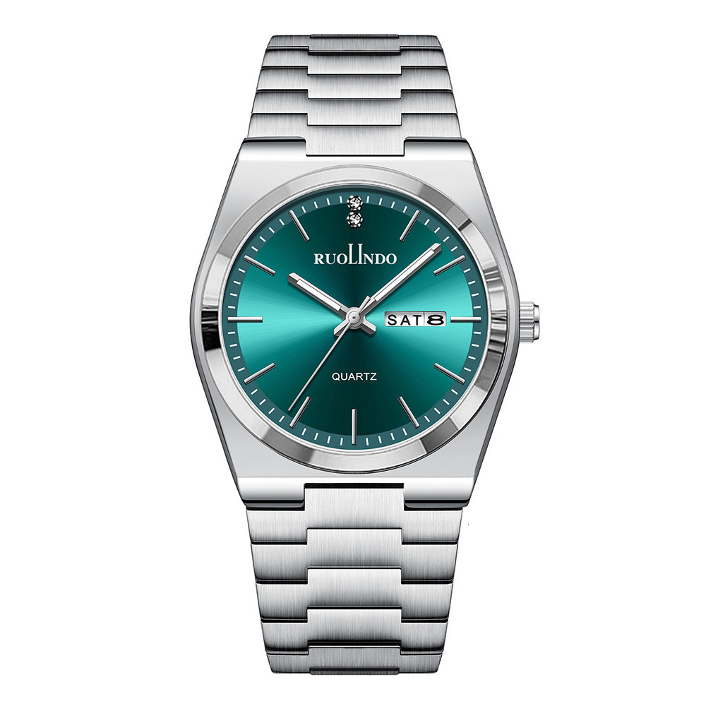 New Live Watch Mens Watch Dual Calendar Night Light Quartz Stainless Steel Mens Watch