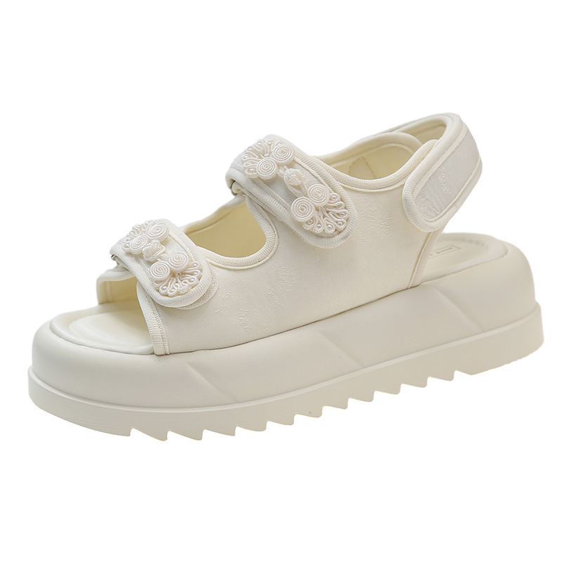 2025 hot new free shipping designer sandals for womens flat sandals black white Summer new thick soled casual beach sandals