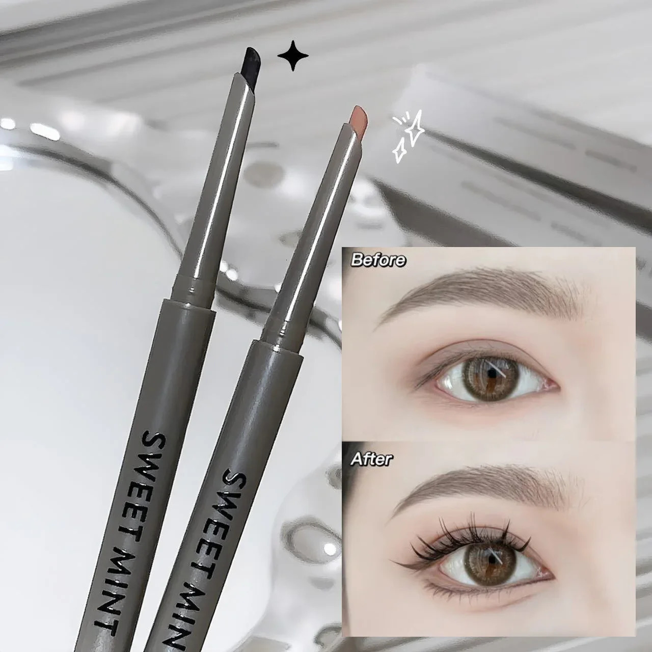 Sexy Rose Red Eye Liner Pencil Natural Matte Wine Red Lying Silkworm Eyeliner Easy To Color Waterproof Eye Make Up Cosmetics 1pc 250324