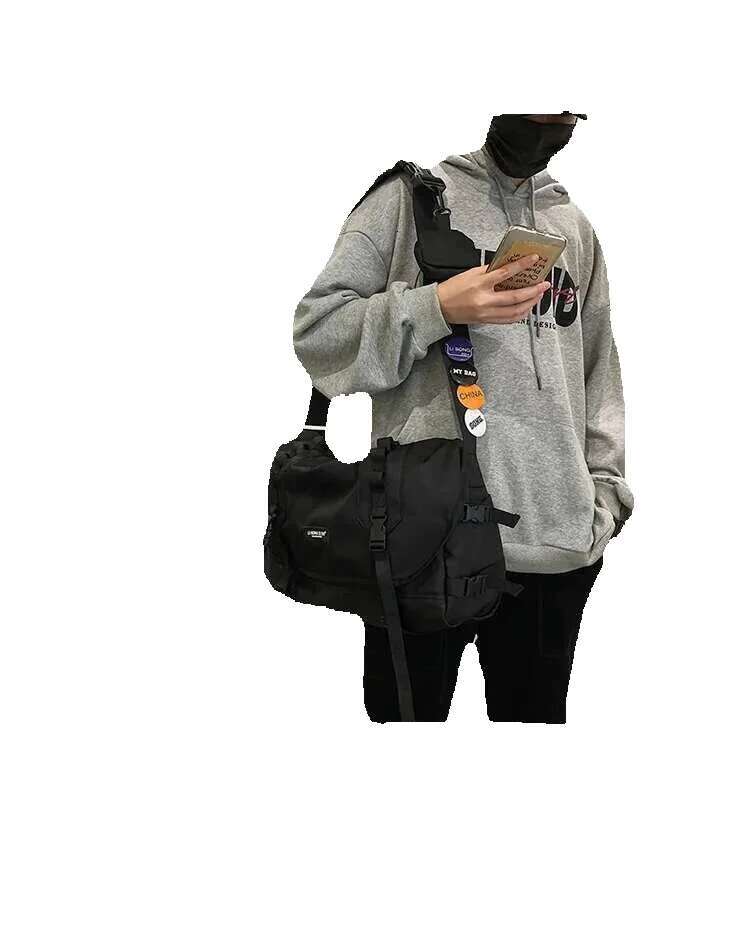 Tilorraine Trendy Locomotive Covered Messenger 2022 Japanese Korean Street Leisure Single Shoulder Crossbody Bag Unisex