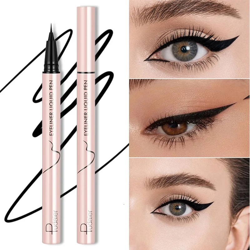 Waterproof Black Liquid Eyeliner Pen Ultra-Fine Anti Smudge Lasting Smooth Lying Silkworm Eyes Liner Pencils Eye Makeup Tools 250324