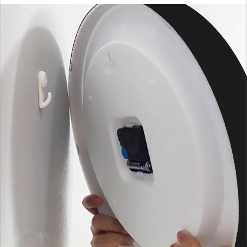 Modern Atomic Wall Clock Temperature Digital Calendar Analog Silent Wall Clock Round Non-Ticking Wall Clock for Office Bedroom 250325