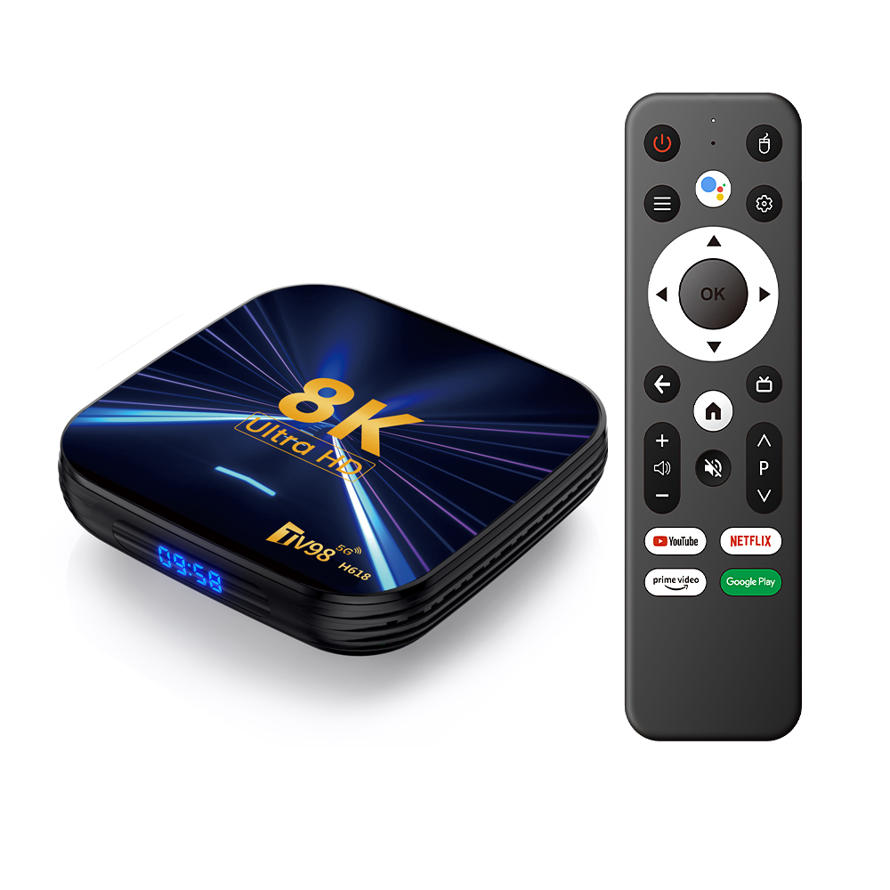 Android 14 Smart TV Box TV98 Allwinner H618 HDR10+ Dual WiFi 8K Media Player BT5.0 4GB 64GB Voice Remote Set Top Box
