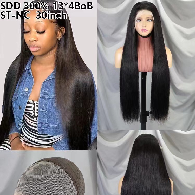 SDD 300%Density 13*4 Frontal Double Drawn Straight Bob Wig
