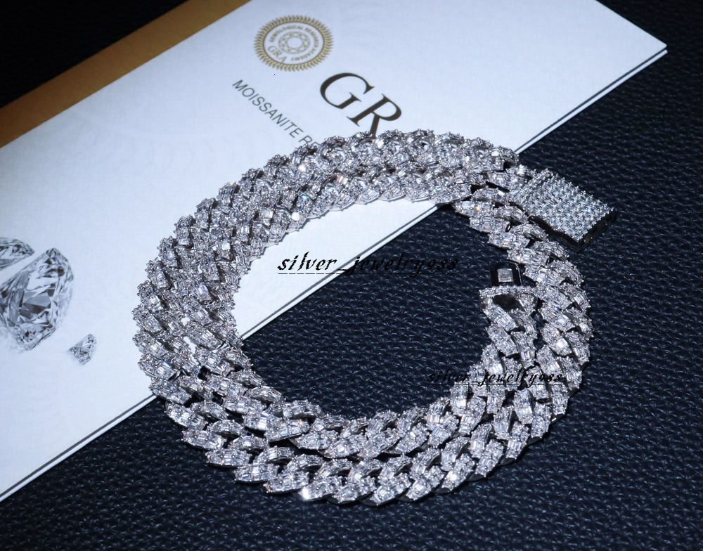 Custom Fasion Fine Jewelry Hip Hop Cuban Link Chains Miami Necklace Iced Out Jewelry Cz/s925 Gifts for Women Men